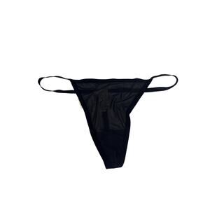 Aerie Nylon Black String Thong Underwear Medium